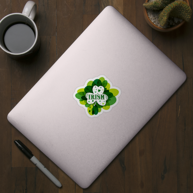 IRISH Giant Circle Shamrock by PixelGrafiks